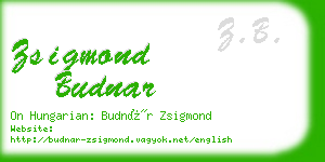 zsigmond budnar business card